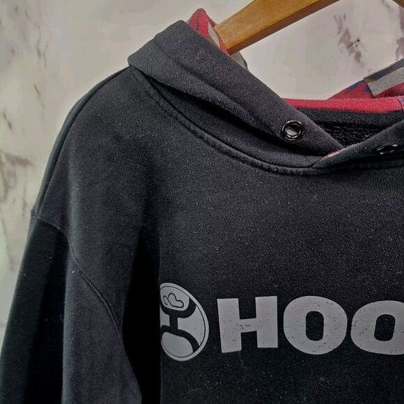 Hooey Hoodie Mens Large Black Sweatshirt Pullover Cotton Aztec Southwestern - Picture 2 of 11
